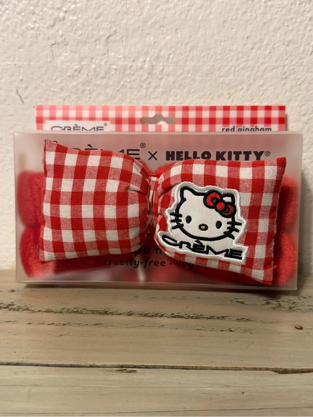 Hello Kitty Red Gingham Bow Hair Clip by Crème